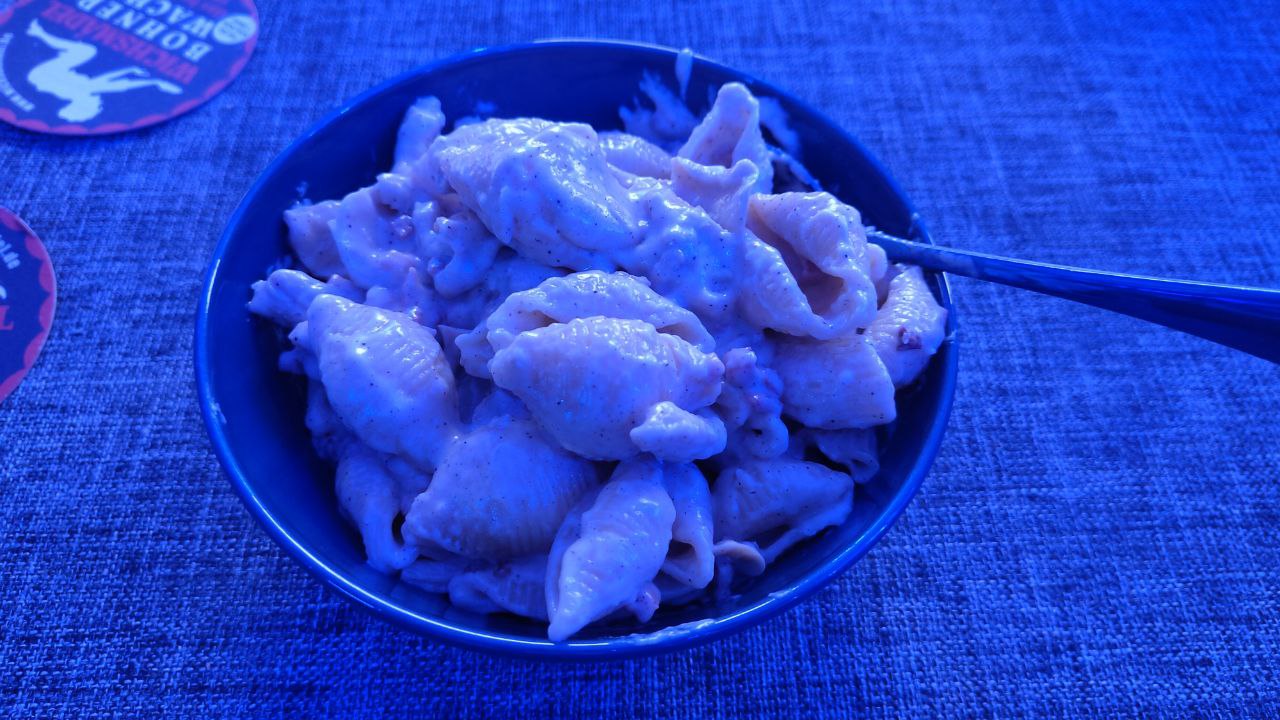 Pasta in einer cremigen Zitronenseitling-Käse-Sahne-Reduktion